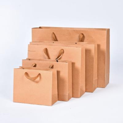 China Recyclable Hot Selling Baking Shoe Shop Clothing Shop Gift Shop Takeaway Fast Cake Food Packaging Kraft Paper Making Handbag for sale