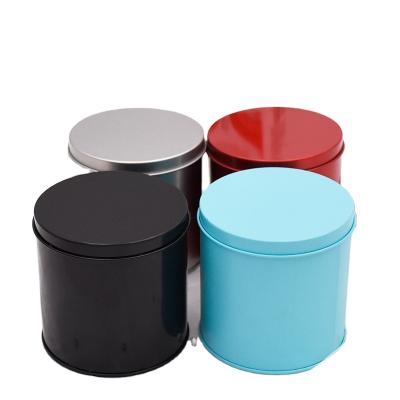 China Round candle tinplate is made to order with cosmetic tea tin metal tin canister for sale for sale