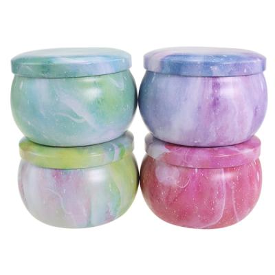 China Wholesale round jar metal candy belly tea candy jar aromatherapy tinplate candle large for sale