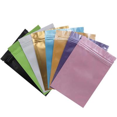 China Moisture Proof Color Frosted Tea Aluminum Foil Packaging Bag Self Sealing Zipper Self Sealing Stand Bag Snacks Candy Food Bag for sale