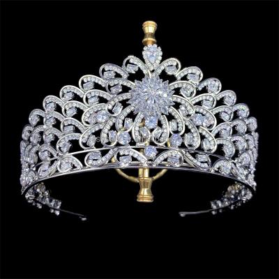 China RE4369 Adjustable Bridal Dressing Crowns New Zircon Tiara Wedding Hair Jewelry for sale