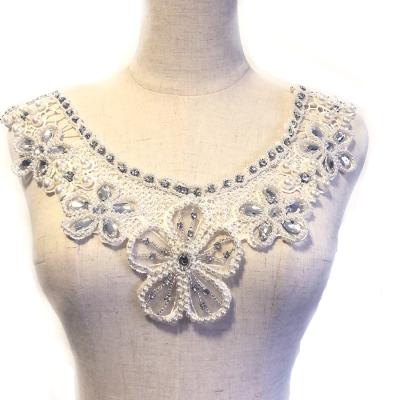 China ES150 CLASSIC Pearl Bridal Flower Shoulder Chain Handmade Necklace Set Body Chain For Wedding Women Dress for sale