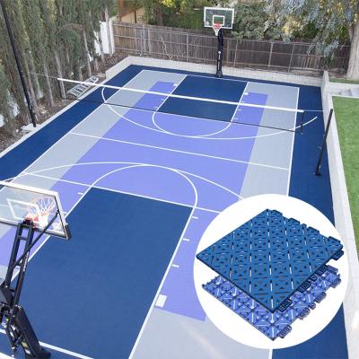 China Multiple Patent Establishing outdoor floor tiles fiba 3x3 half court pp basketball convertible beach bleaching colors for sale for sale