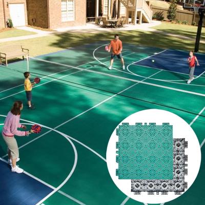 China Several Patents Outdoor Sports Flooring Material PP Tiles Basketball Court Flooring Sports Plastic Flooring for sale