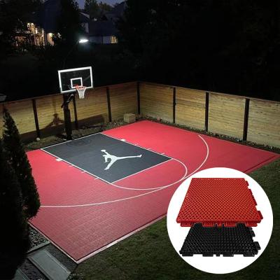 China Multiple Patent Free Sample Outdoor Plastic Interlocking Sport Flooring Indoor Custom Basketball Flooring for sale