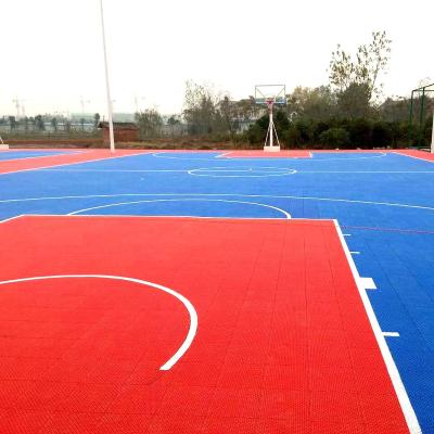 China Outdoor Anti Slip PP Sports Inflatable Flooring Inflatable Basketball Court Anti Slip PP Sports Cover Tiles Material For Tennis Court for sale