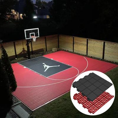 China Several Patents Interlocking PP Tiles Sport Court Flooring For Basketball Court Outdoor Rubber Tiles for sale