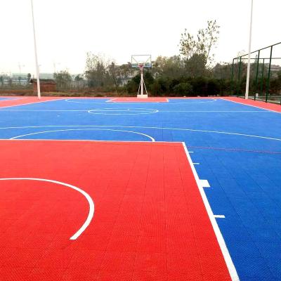 China 100% New PP Basketballplatz Outdoor Portable Anti Slip Basketball Sports Court Material Plastic Tiles Temporary Basketball Court Wooden Flooring for sale