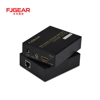 China fjgear 100m 120m 150m HDMI addon cat5e6 HDMI over single cable full HD 1080P transmitter and receiver CAT5e/6 for sale