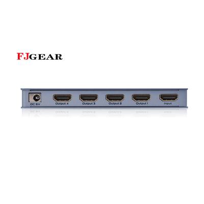 China 1x4 hdmi splitter 4k FJGEAR best 4 port port 1080P 4K splitter 1 way 1 into hdmi 4 splitter 1x4 for sale