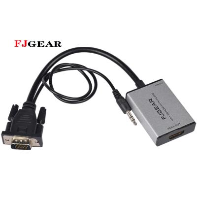 China VGA to hdmi scaler fjgear VGA 1080P to hdmi audio video converter HD VGA to hdmi scaler for sale