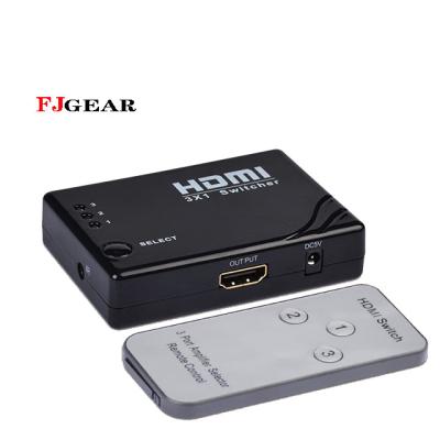 China port 3 hdmi switch FJGEAR 3 input 1 output 4k hdmi switch with outside 3 port hdmi switch for sale