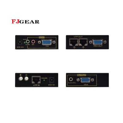 China Metal Case FJGEAR 1080P VGA/Audio Extender Over 100m/200m CAT5/5e Single Cable 200 Meters VGA Extender 1920*1440 for sale