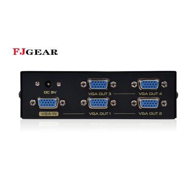 China Metal Shell VGA Video Splitter 1 Output 4 fjgear Input 4 VGA Splitter 1080P Left VGA Splitter 50 Meters for sale