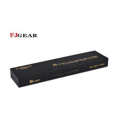 China Dvi splitter 1 input 8 output FJGEAR splitter dvi 1 input 8 output 1080p video 8 dvi splitter 1920*1440 port high-grade gold plating board for sale