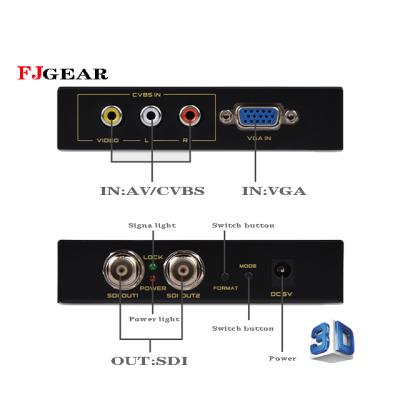 China AV VGA to SDI converter FJGEAR vga / to cvbs to 3G/HD and vga/av to SDI converter for sale