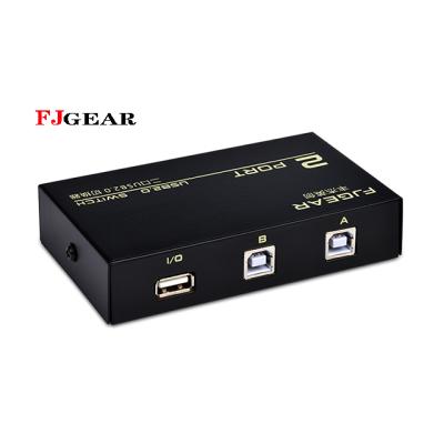 China 2 USB2.0 LEFT MANUAL SWITCH FJGEAR Best Price Usb Sharing Left Hand Switch 2.0 Usb Switch For Computer for sale