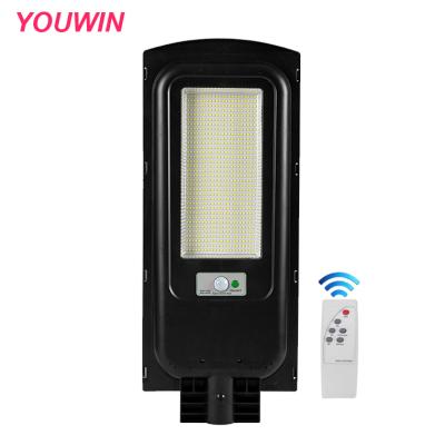 China Outdoor Mains Solar Panel Road Street Light Ip65 100w 200w 300w Integrated All In One Led Solar Street Light for sale