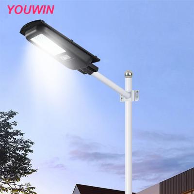 China Outdoor IP65 Waterproof 100W 200W 300W Led Outdoor Solar Garden Light All in One Solar Street Light Motion Sensor Wall Lamp for sale