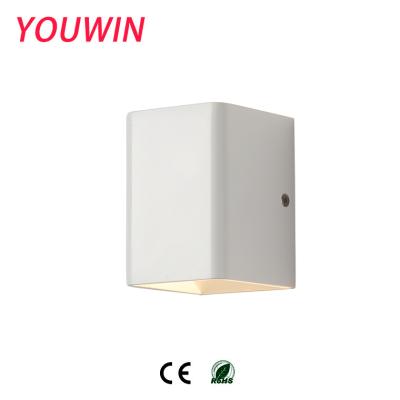 China Modern New Design Aluminum Rectangle Recessed Warm Light Indoor LED Wall Light for sale