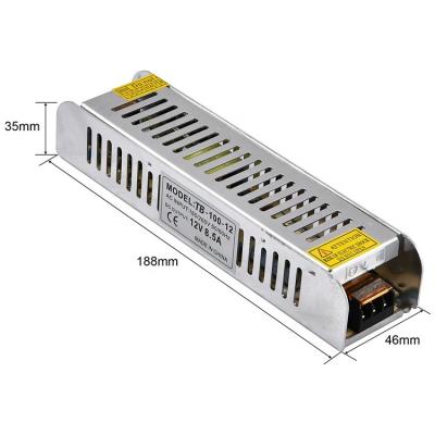 China Constant Voltage 100W LED DC 12V 24V 8.3amp Switching Power Supply AC to DC Converter TB-6XXX for sale