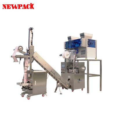 China Food Triangle Tea Bag With String And Tag Packing Machine for sale