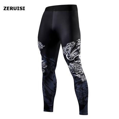 China Anti-Static Compression Pants Running Pants Men Shaping Fitness Sports Gym Clothing Gaiters Gym Pants Jogging Male Yoga Bottoms for sale