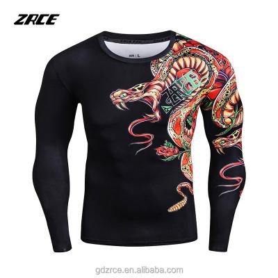 China ZRCE Beast Guard T-shirts Beast Print Full Body Fitness Breathable Quick Dry Breathable Clothing Wholesale Exercise Clothing For Rash 3d Male for sale