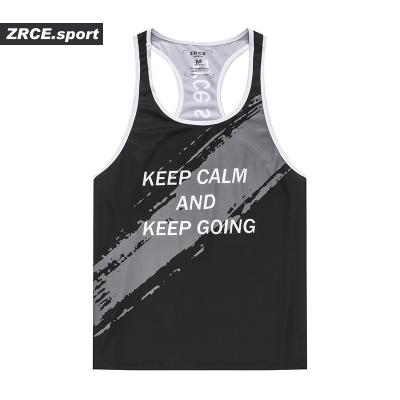 China ZRCE Mesh Vests Fashion Casual Men's Sleeveless Shirt Round Neck Sleeveless Bodybuilding Tops Tank Custom Wholesale Anti Shrink Muscle for sale