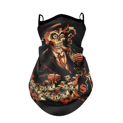 China Sand Control Halloween Skull Death Quick Dry Breathable Anti-pilling Punk Cosplay Scary Face Mask Neck Scarf Face Masks Bandana Headband Balaclava for sale