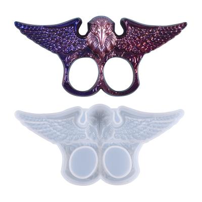 China Viable DIY Crystal Epoxy Mold Eagle Fist Knob Pendulum Jewelry Silicone Mold For Resin Art Molds Pour Soap for sale