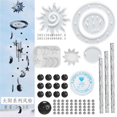 China Material Jewelry Making Kit For DIY Art Crafts Casting Mold Hanging Sun Star Moon Manual Wind Chime Silicone Mold Viable Combination for sale