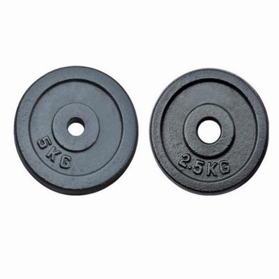 China Durable Black Painted Weight Plate Iron 10KG 15KG 20KG Weight Plates for sale