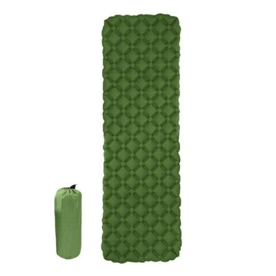 China Outdoor Camping Inflatable Sleep Pad Mat Air Mattress Camping Sleeping Ultralight Family Activity Diamond TPU Inflatable Pad for sale