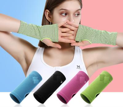 China Good Universal Elastic Pink Women Sports Breathable Wrist Bandage Hand Support Brace Gym Sweatband for sale