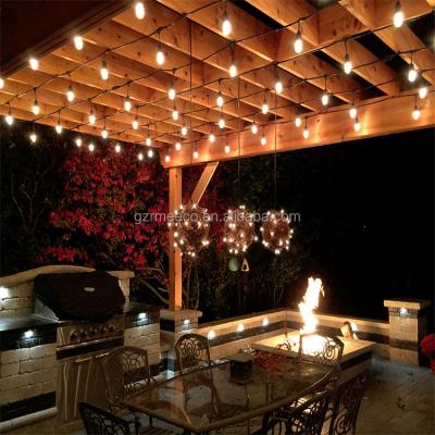 China String Lights Outdoor E26 Outdoor E27 S14 Edison Bulb String Bulb 48FT Included Christmas Waterproof Connectable Serial Led String Lights for sale