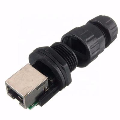 China Ethernet panel mount Rj45 connectors and dust-caps protection for standard Rj45 cables for sale