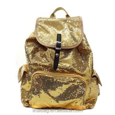 China RFID Womens School Backpack Glitter Bling Sequins Travel Backpacks Shoulder Bag for sale