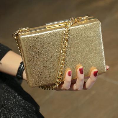 China Luxury PU Handbag Ladies Banquet Shoulder Bag Luxury Leather Square Evening Clutch Bags Women Small Wedding Dinner Clutch Evening Bag for sale