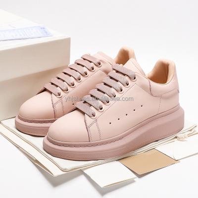 China US8.5 fashion trend wholesale price anti-slip famous brands walking alexander mequeen sneaker women mens platform casual white shoes US9 for sale