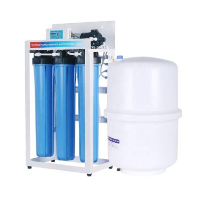 China Large Hotel Water Flow RO Water System Reverse Osmosis System 200GPD 5 Stage Water Filter Machine With TDS Display RO Machine for sale