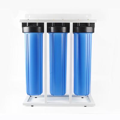 China Household 3-Stage 20inch Blue Jumbo BB Whole House Water Filter / Home Use Simple Filtration Systems With Large Blue Water Filter Housing for sale