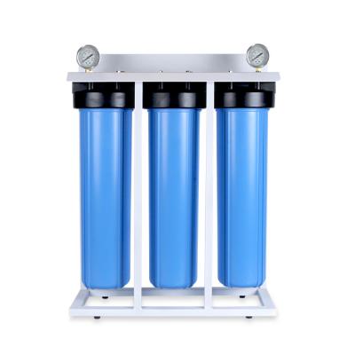 China With Stand 3 Stage BIG 20 Inch Blue Whole House Water Filter System for sale