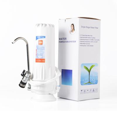 China Hotel ABS Plastic Water Purifier Filter System Single Stage Worktop Water Filter For Home for sale