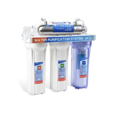 China Hotel 5 Stage Drinking Water Filter UV Light UV Purifier For Under Sink UV Filtration System In Water Purifier for sale