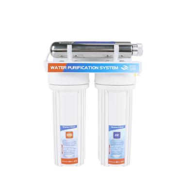 China Hotel Home Use 3 Stage RO Reverse Osmosis Filter with PP+CTO+UV and Water Filters for Drinking for sale