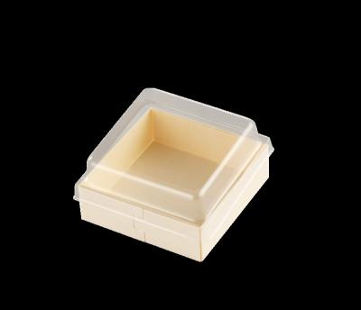 China Handmade Biodegradable Wooden Cake Takeaway Sushi Customized Wooden Packaging Baking Boxes for sale