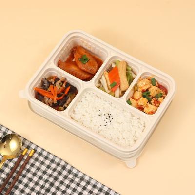 China Togo Box Biodegradable Packaging Container Minimalist Disposable Compostable Dishes Cornstarch Bowl for sale