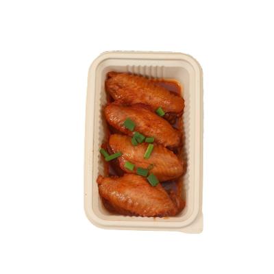 China Biodegradable Disposable Lunch Bento Boxes Minimalist Disposable Dishes Cornstarch Food for sale