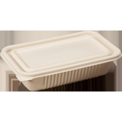 China Biodegradable Eco-Friendly 8 Inch Tray Eco Microwavable Biodegrade Sugarcane Disposable Pulp Rectangle Food Tray for sale